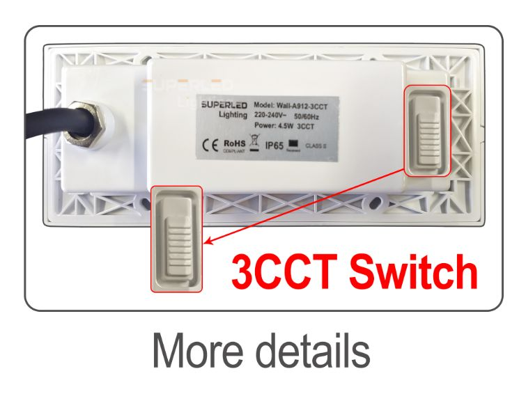 Emergency IP65 3CCT Recessed Wall Light Buy IP65 3CCT Recessed Wall
